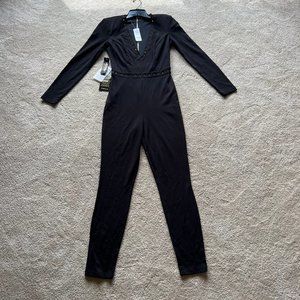 Bebe black jumpsuit with studs US size 4